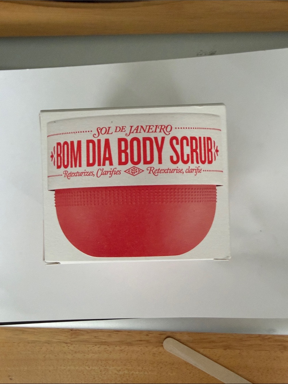 Sol de Janeiro Bom Dia Body Scrub in red and white